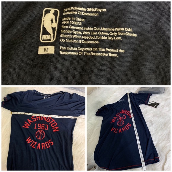 NBA Apparel Washington Wizards 1963 Tee NWT Navy - Picture 7 of 9